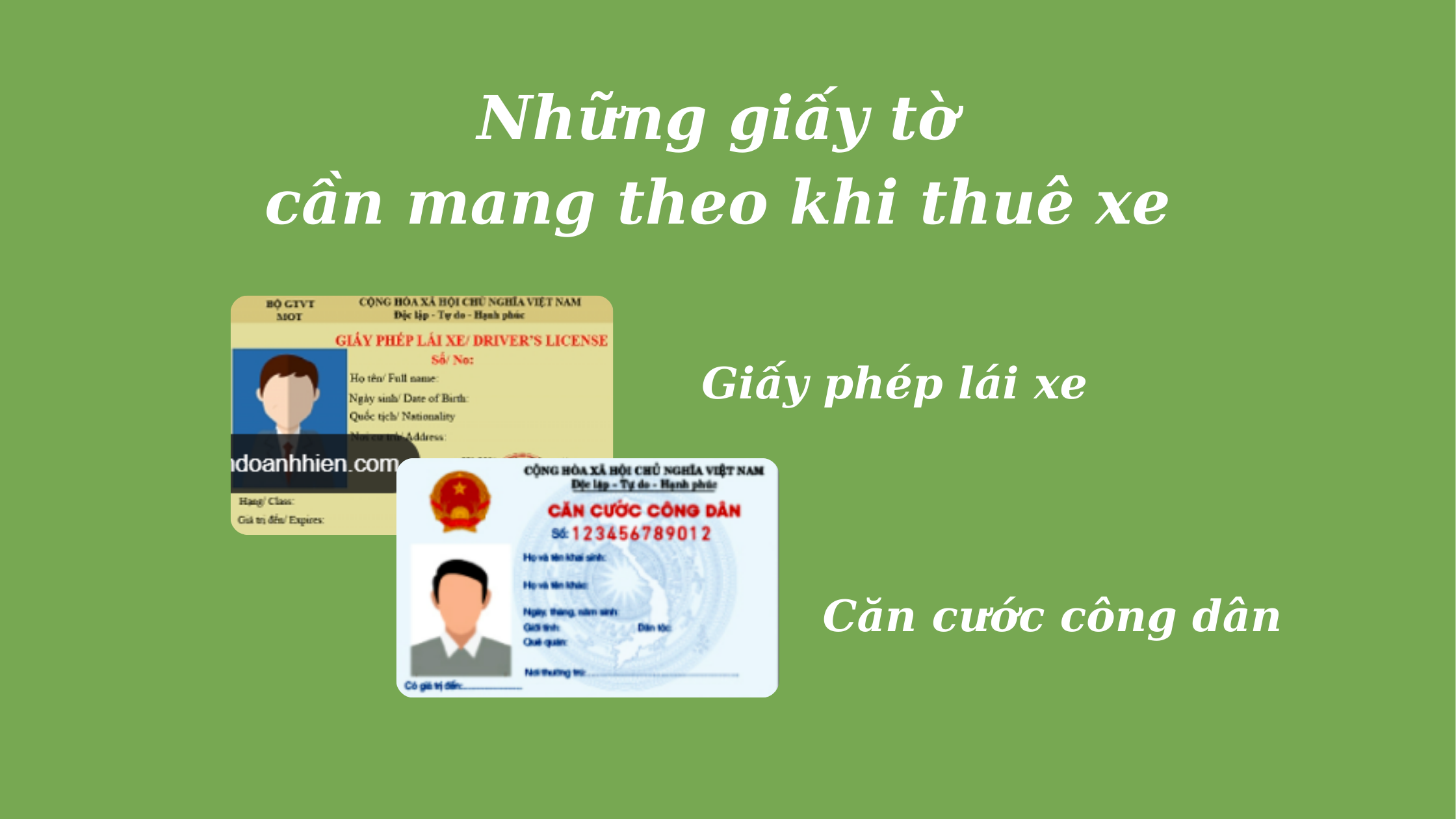 Những giấy tờ cần mang theo khi thuê xe máy Ninh Bình 