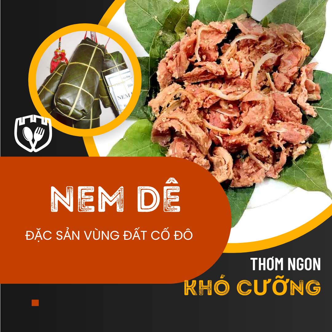 Ẩm thức Ninh Bình Nem dê thơm ngon